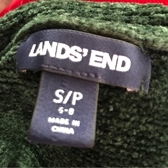 Land’s End christmas green open cardigan - Picture 9 of 9